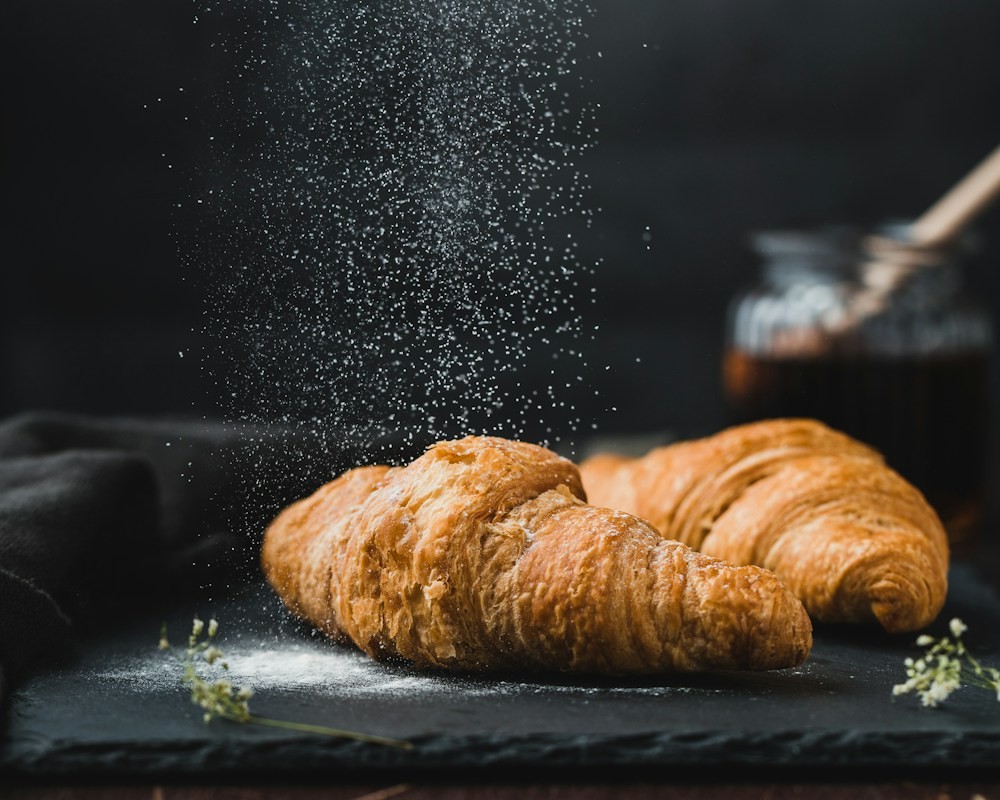 Freshly baked croissants